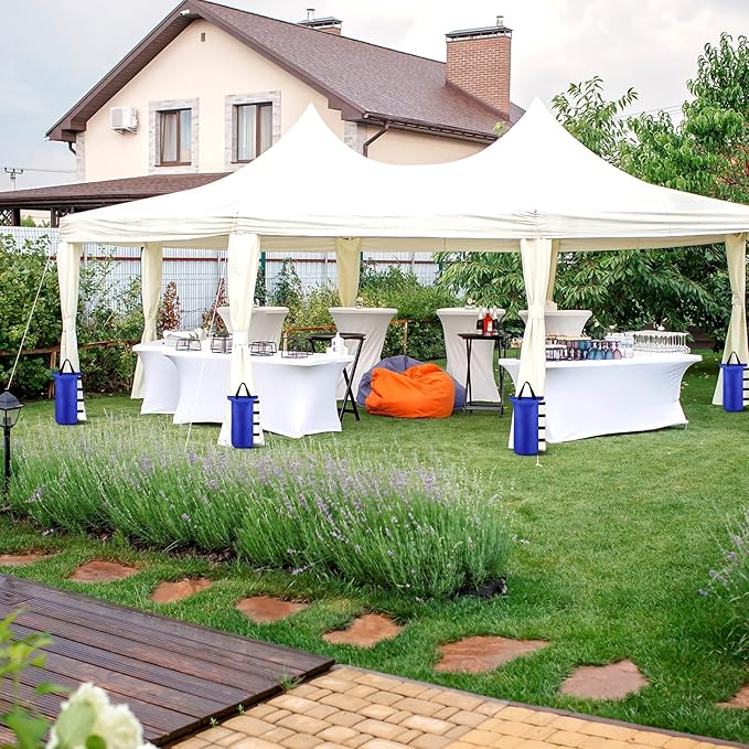 Nuenen 20 Pcs Canopy Sand Bags for Weight 560 Lbs Total Heavy Canopy Weights Tent Weights with Shovel for Sandbags Shelter Patio Umbrella Outdoor Instant Canopies Without Sand(Blue)