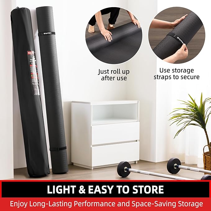 Extra Large Yoga Mat โ 72"x48" or 78"x57", 1/4"โ1/2" Thick Mat for Women & Men, TPE Non-Slip Pilates Mat for Home Gym, Yoga, Stretching, Meditation