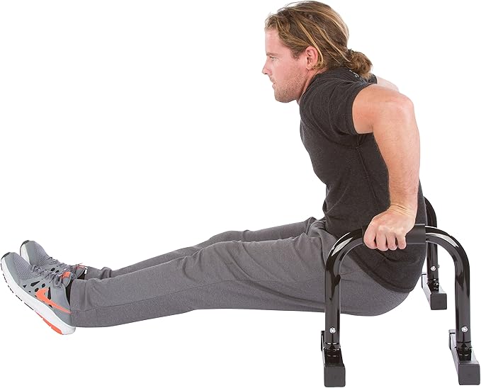Trademark Innovations 14" Body Press, Dip, Push Up Bar Paralettes - Set of 2