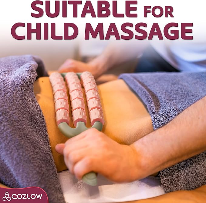 Triple Roller Massage Stick - Body Massager for Muscles - Fascia Rolling Tool - Deep Tissue Therapy for Myofascial Release and Lymphatic Drainage - Handheld Anti Cellulite Device - by Cozlow