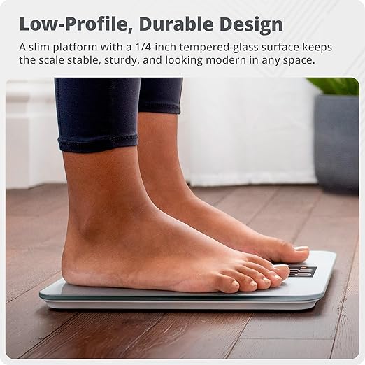 Greater Goods AccuCheck Digital Scale for Body Weight - Accurate Digital Bathroom Scale with High-Precision Sensors, Large Easy-to-Read Backlit Display, 400 lb Capacity, Auto Step-On (Gray)