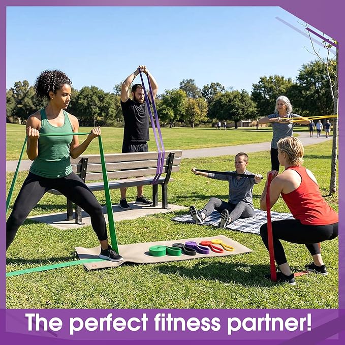 36 Pcs Pull up Resistance Bands Set, Exercise Bands with 5 Resistance Levels (5-125 Lbs), 81.9" Strength Training Band for Pull up Assist, Workout, Physical Therapy, Yoga & Home Gym