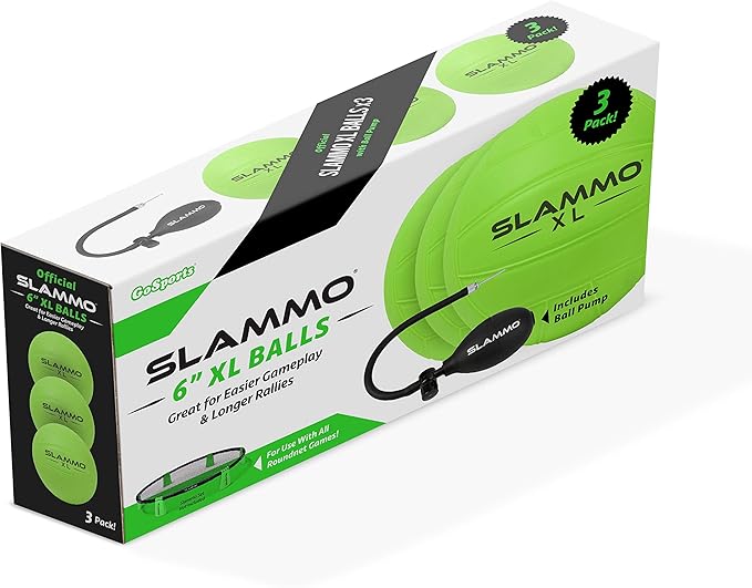 GoSports Slammo Official Replacement Balls 3-Pack - Works for All Roundnet Game Sets - Choose Between Competition Size or XL Size Balls
