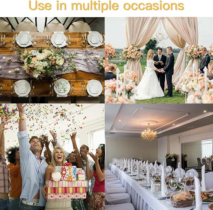 WJWHQ 100PCS Spandex Stretch Chair Sashes Bows Elastic Chair Cover Bands Ties with Buckle Slider for Wedding Party Reception Events Universal Ceremony Banquet Decorations (Gold)