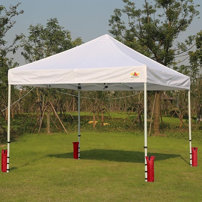 ABCCANOPY Canopy Weights Set of 4-120LBS Sand Bags for Pop up Tent, Weight Bags for Outdoor Gazebo, Trampoline, Pergola, Red (Without Sand)