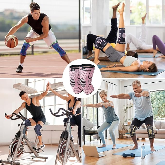 APEXUP Compression Knee Brace for Women, Copper Compression Sleeve for Knee Support, Arthritis Pain Relief, Meniscus Tear, ACL, Running