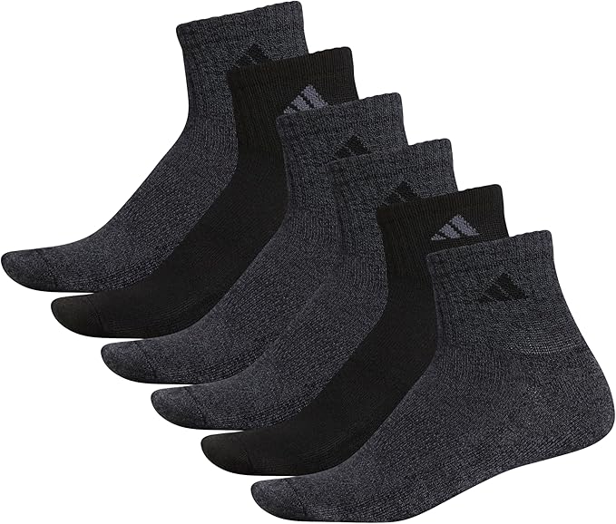 adidas Men's Athletic Cushioned 6-Pack Quarter