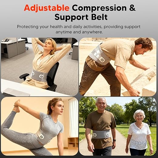 arboleaf Back Brace for Men & Women Lower Back - Heated Lumbar Support Belt with Heat Pad for Pain Relief, Office Work, Gym, Heavy Lifting Size XL (Waist 36"-39")