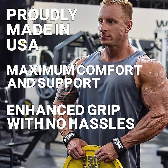 Schiek Sports, Inc. Basic Padded Lifting Straps in Black