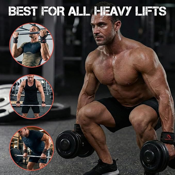 Figure 8 Lifting Strap Padded Deadlift Straps Heavy Duty Weight Lifting Straps Strongman Axle Bar Straps Weightlifting Wrist Wraps