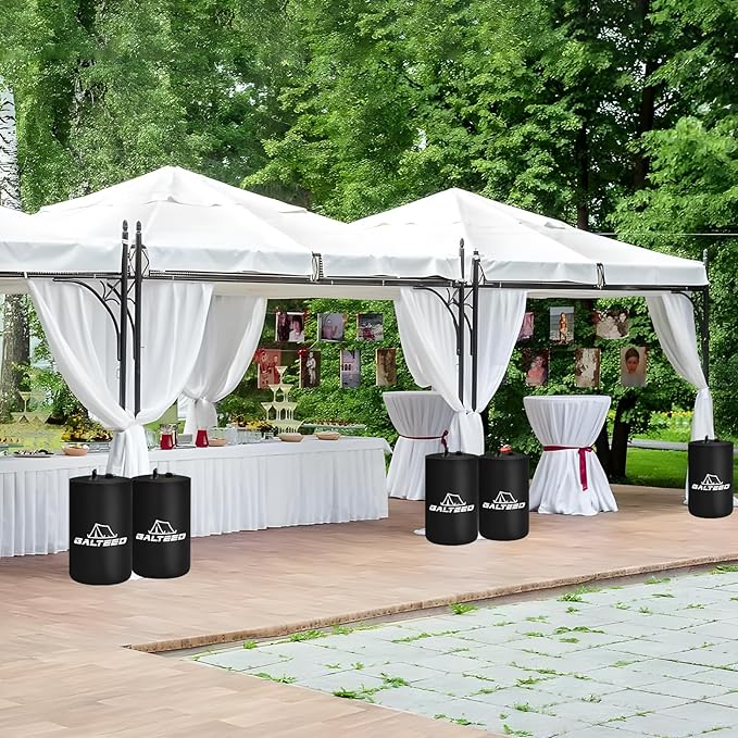 Canopy Water Weight Bag,220 LBS Water Tent Weights Set of 4 Leg Weights for Pop Up Canopy,Canopies,Tent,Gazebo,Black