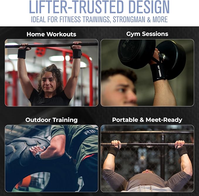 Rip Toned Wrist Wraps for Weightlifting – USPA & USAPL Approved 18" Wrist Straps for Powerlifting – Adjustable, Durable Gym Wraps with Thumb Loop – Maximum Support for Men & Women