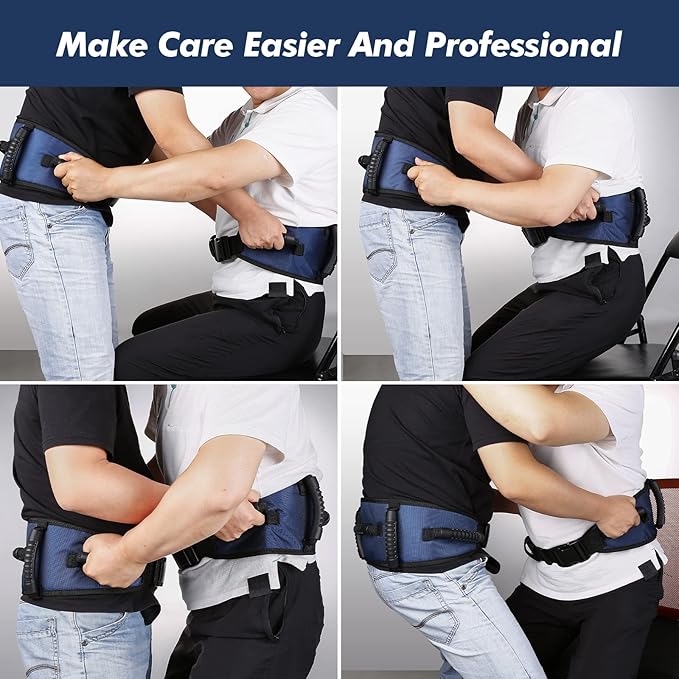 VERY100 Gait Belt Transfer Belt with Padding Handles,Transfer Belts for Lifting Seniors with One-Click Buckle,Medical Nursing Gait Belt for Patient Assist-Elderly, Handicap, Physical Therapy