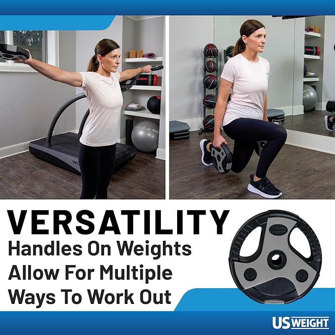 US Weight Weight Set for Home Gym - Barbell, Curl Bar or Multi-Use Options - Various Weight Options