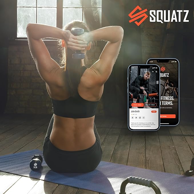 Squatz Adjustable Dumbbell Set 70-140LB Adjustable Dumbbells For Home Gym, Anti-Slip Handle With Heavy‑Duty Plates, Exercise Fitness Dumbbells For Home Gym Strength & Weight Training