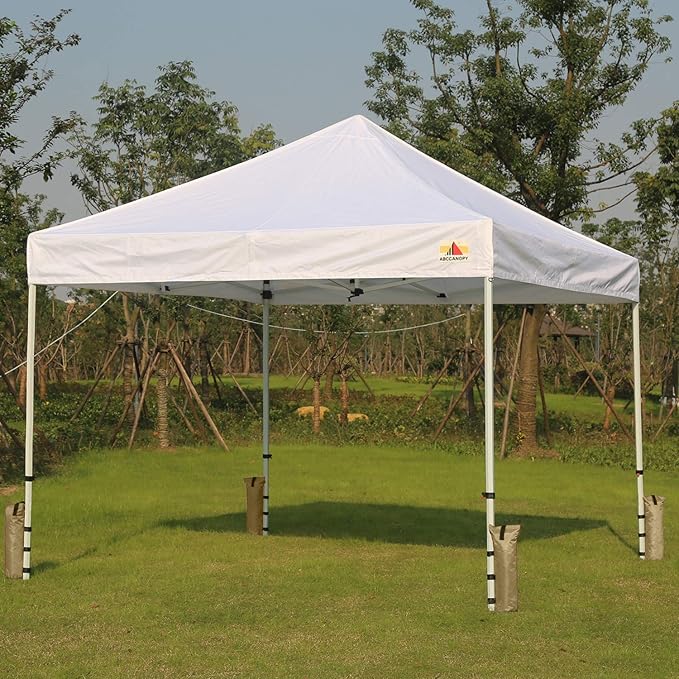 ABCCANOPY Canopy Weights Set of 4-120LBS Sand Bags for Pop up Tent, Weight Bags for Outdoor Gazebo, Trampoline, Pergola, Beige (Without Sand)