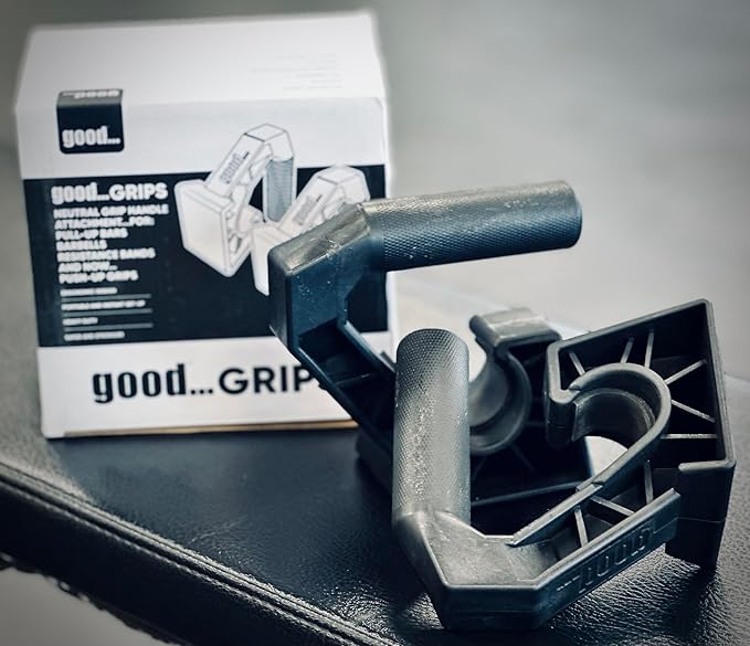 Neutral Grip Pull Up Handles – Good..Grips Push Up Bars & Calisthenics Equipment for Doorway, Barbell & Floor Training, Portable Fitness Handles for Home Gym