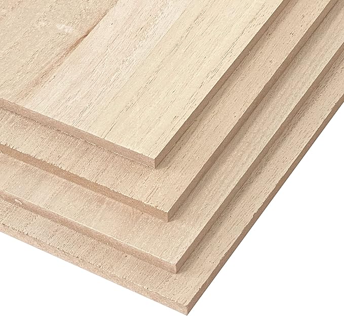4 Pack MDF Wood Boards 12"x17"-1/4th inch Thick Wooden Planks, Double Sided Veneered MDF Sheet for Homemade DIY Crafts