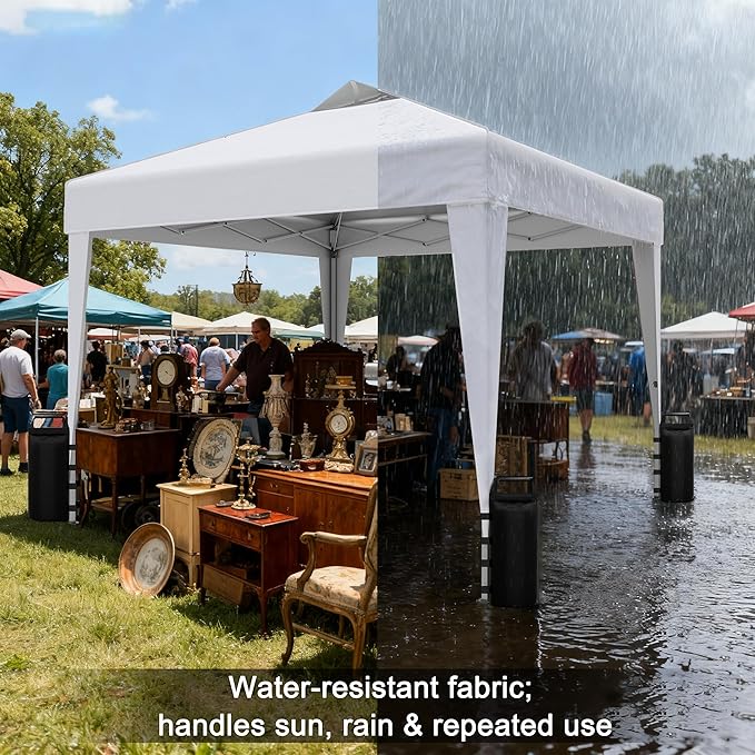 224 LBS Sand Bags for Canopy Weights – 8 Pack Heavy Duty Sandbags with Handle, Leak-Proof Oxford Cloth, Wind Resistant Weights for Beach Umbrella, Awning, Camping, Outdoor Events-Black