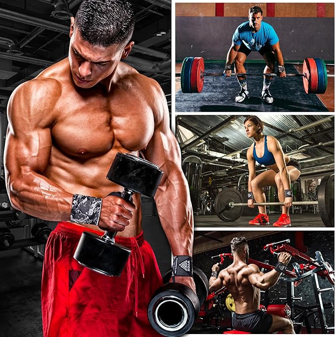 WYOX Wrist Wraps for Weightlifting β Professional Quality Adjustable Wrist Support, Heavy Duty Thumb Loop Gym Wrap, Powerlifting & Strength Training for Bodybuilding, Breathable Flexible Wrist Brace for Pain Relief, Bench Press, Pushups Workouts Unisex