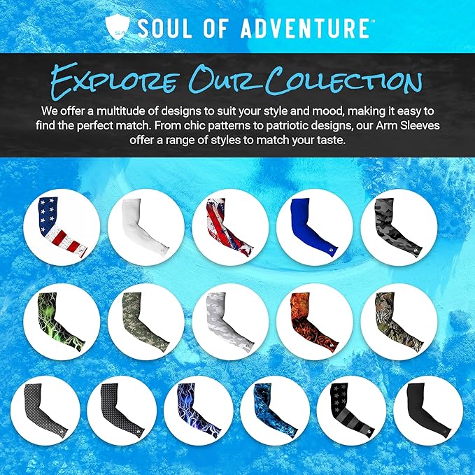 S A Compression Arm Sleeve UV 30+ Sun Protection, Moisture Wicking, 4-Way Stretch