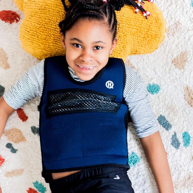 Harkla Weighted Vest for Kids - Neoprene Compression Vest - Ages 10 and Above - Adjustable Kids Weighted Vest with 2lb Weight - Breathable and Washable Compression Vest - Large