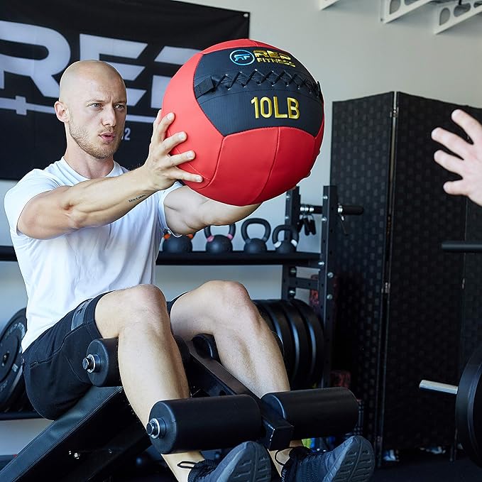 REP Weighted Slam Balls for Home Gym Fitness | 5-30 lb Soft Textured Medicine Ball Sizes | Heavy Sand-Filled Workout Weights for Strength, Core Training, Crossfit, Conditioning & Slam Ball Exercises