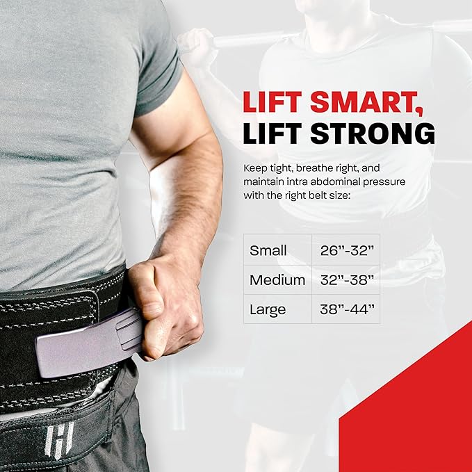 Hawk Sports Weightlifting Belt for Men and Women, Black 10mm Thick, 4-Inch Wide Lever Belt for Safely Increasing Weight and Lifting Power for Deadlifts, Squats, and Other Workouts