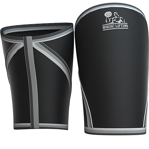 Nordic Lifting 7mm Knee Sleeves for Weightlifting & Gym (1 Pair) - Neoprene Compression Support for Squats, Powerlifting & Cross Training - USPA Approved - For Men & Women - XS