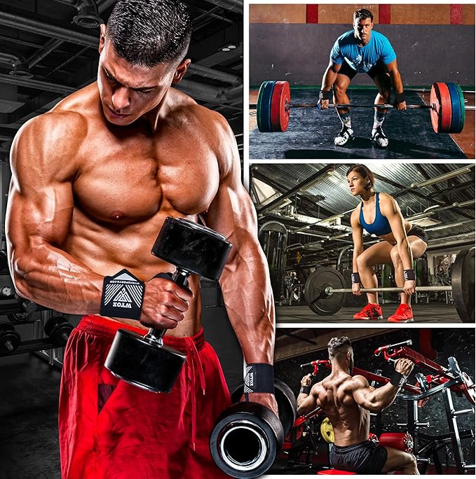 WYOX Wrist Wraps for Weightlifting β Professional Quality Adjustable Wrist Support, Heavy Duty Thumb Loop Gym Wrap, Powerlifting & Strength Training for Bodybuilding, Breathable Flexible Wrist Brace for Pain Relief, Bench Press, Pushups Workouts Unisex