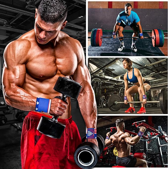 WYOX Wrist Wraps for Weightlifting β Professional Quality Adjustable Wrist Support, Heavy Duty Thumb Loop Gym Wrap, Powerlifting & Strength Training for Bodybuilding, Breathable Flexible Wrist Brace for Pain Relief, Bench Press, Pushups Workouts Unisex