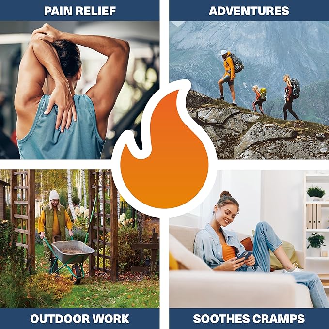 Bramble - Adhesive Body Warmers (40 Pack) - Ultra-Thin Stick-On Patches for Targeted Warmth - Air-Activated & Odour-Free - Up to 10 Hours of Heat