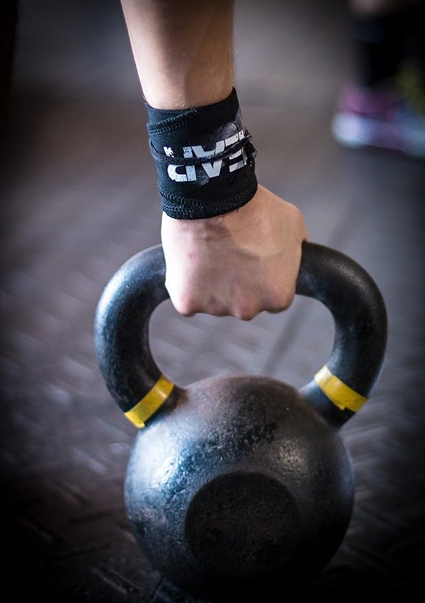 Wrist Wraps for Powerlifting, Strength Training, Bodybuilding, Cross Training, Olympic Weightlifting, Yoga Support - One Size Fits All