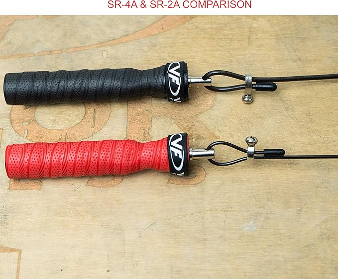Valor Fitness Adjustable Speed Rope - Speed Jump Rope with Ball Bearings and Non-Kinking Cable – Ideal for Cross Training and Other High Intensity Workouts with Skipping Rope
