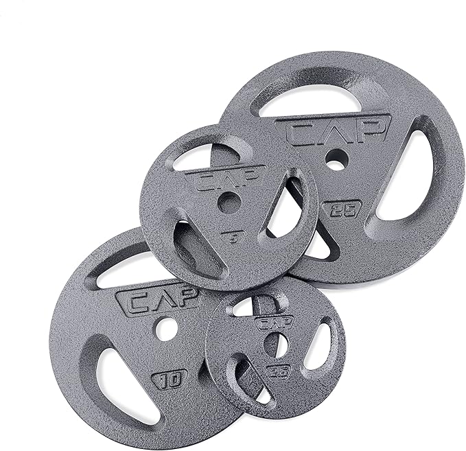 CAP Barbell Standard 1-Inch Grip Plates, Single, 5 Pound