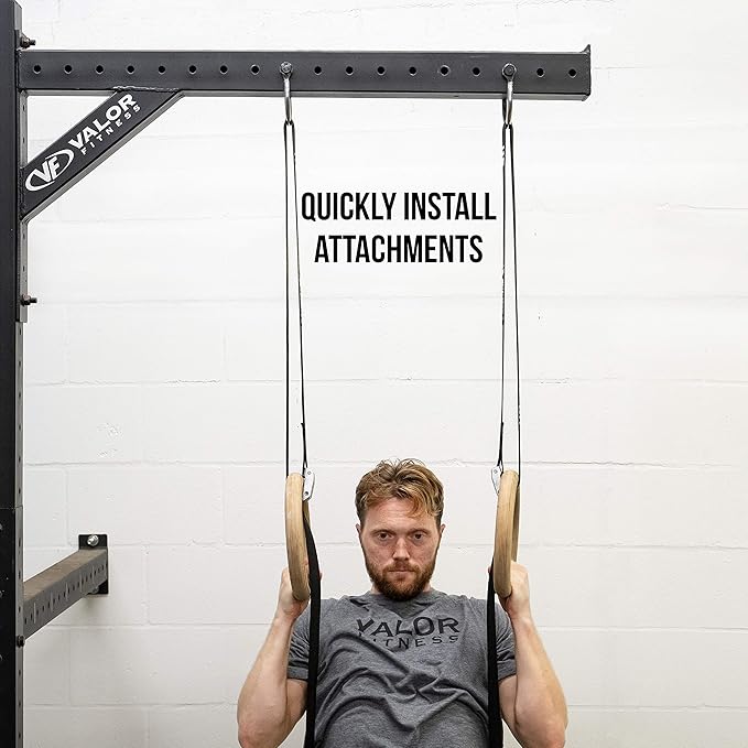Valor Fitness Heavy-Duty Stainless Steel Shackle Attachment for Fitness Rigs – Perfect for Hanging Climbing Ropes, Gymnastic Rings, Suspension Trainers