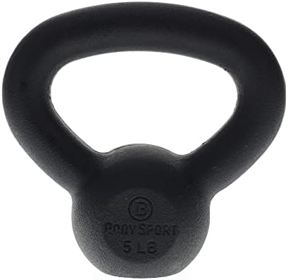 Body Sport Cast Iron Kettlebell - Professional Weight Training Equipment for Home & Gym Workouts