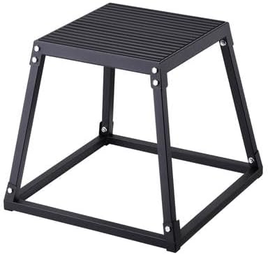 Happybuy 18 Inch Plyometric Jump Box, Steel Fitness Plyo Box, Anti-Slip Platform for Home Gym Training, Strength Conditioning, 500 lbs Capacity, Black