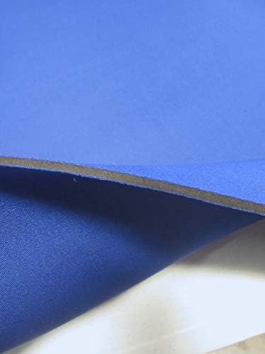 Neoprene Bonded Sponge Waterproof Wetsuit Fabric Black 1MM, 2MM, 3MM, 4MM, 5MM Thick Sold by The Foot and Yard (3mm - by The Foot (Royal Blue))