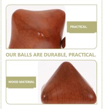 EXCEART 2pcs Hand Massage Ball Wooden Massage Stick Wooden Stick Tool
