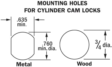 CompX National Disc Tumbler 1-3/16" Cam Lock - Keyed Alike to C415A C8073-C415A-14A