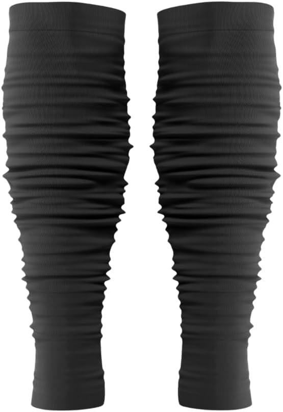KUTFTBL Pre-Scrunched Football Leg Sleeves with Built-In Hidden Elastic Bands Performance Fabric Above or Below the Knee