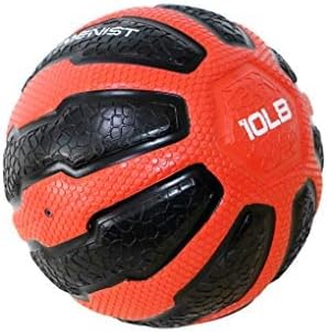 GYMENIST Rubber Medicine Ball with Textured Grip, Available in 9 Sizes, 2-20 LB, Weighted Fitness Balls,Improves Balance and Flexibility - Great for Gym, Exercise, Workouts