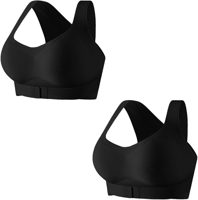 Posture Bras for Women Front Closure Cross Back Wireless Posture Corrector Bra Support Push Up No Underwire Bralettes 2026