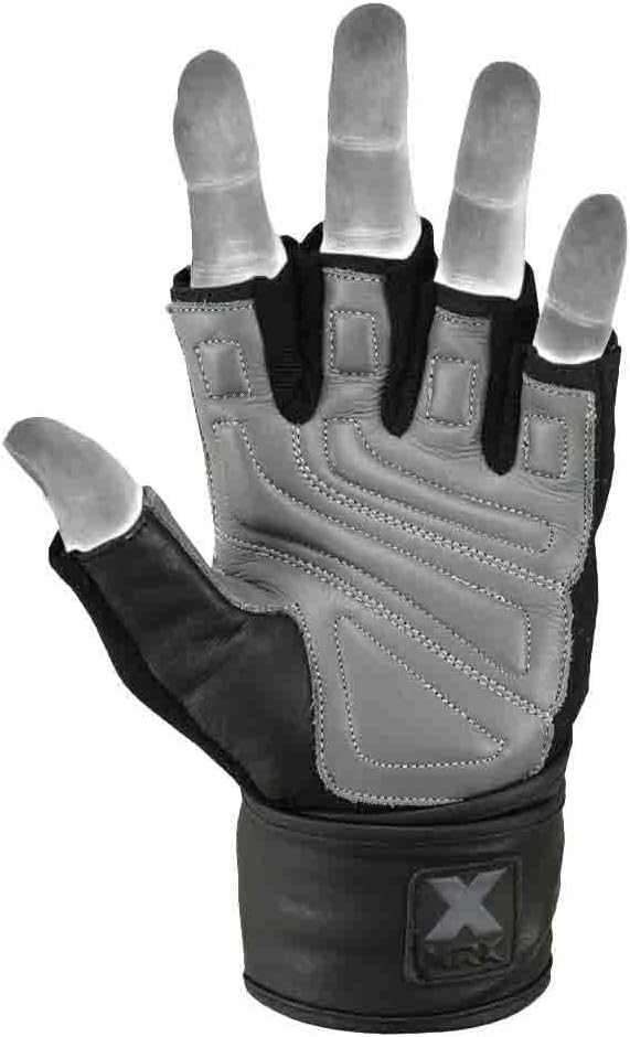 MRX Weight Lifting Pro Level Gloves with 18 Inches Long Wrist Strap Gym Workout Exercise & Fitness in