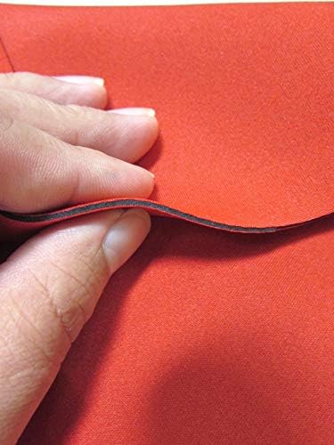 Neoprene Bonded Sponge Waterproof Wetsuit Fabric Black 1MM, 2MM, 3MM, 4MM, 5MM Thick Sold by The Foot and Yard (3mm - by The Yard (Red))