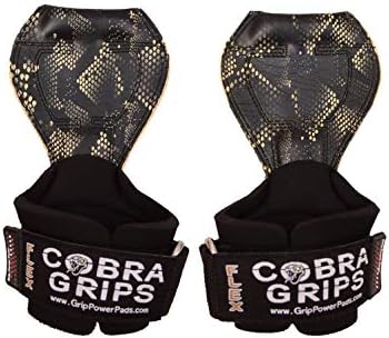 Cobra Grips Flex Model Weight Lifting Gloves Heavy Duty Straps Alternative Power Lifting Hooks for Deadlifts with Padded Wrist Wrap Support Bodybuilding