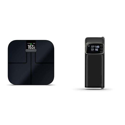 Garmin Index S2 Smart Scale (010-02294-02) and Index BPM Smart Blood Pressure Monitor Bundle