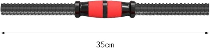 DYNWAVE 2X Dumbbell Handle Dumbellsweights Set Sturdy with 4 Collars Barbell Bar for Workout Strength Training Fitness Gym Attachment
