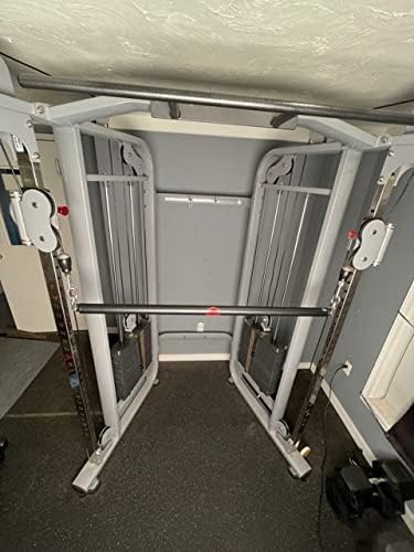48" Slim Grip 1-1/4" Dual Cable Bar, Dual Hook Straight Bar for Cable Machine, Functional Trainer Straight Bar for Presses, Squats & Rows Gym Cable Attachments Extreme!